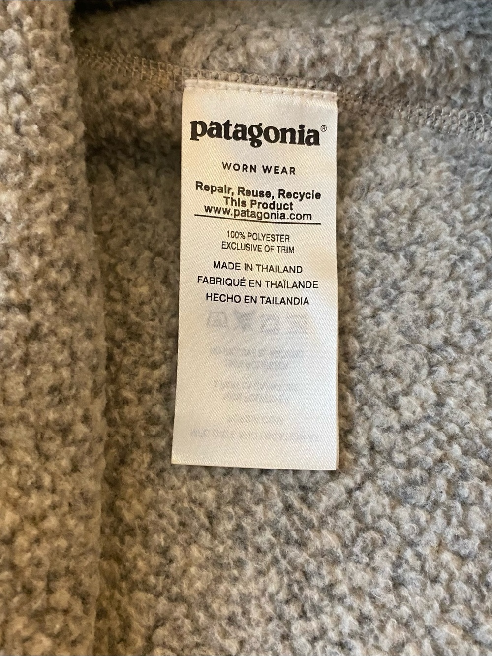 Patagonia Better Sweater 1/4 Zip Women's XL Birch White Fleece 25617 - Picture 10 of 11